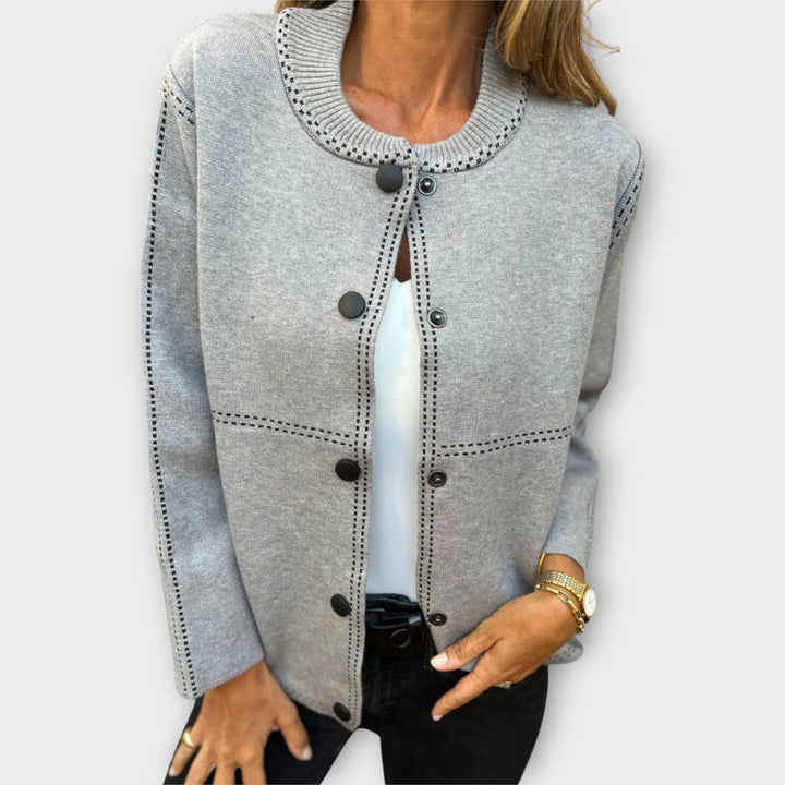 LIBUŠE - Κομψό πουλόβερ σε γκρι χρώμα