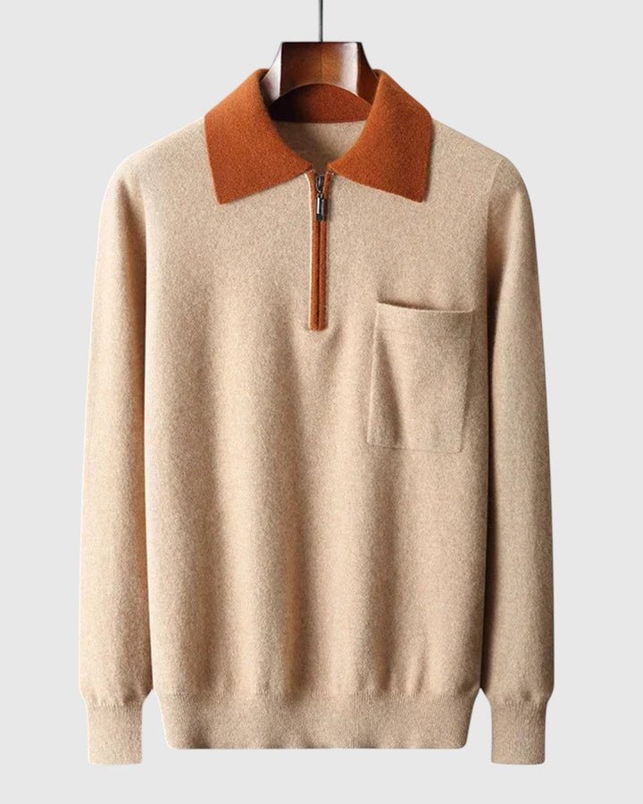 Λιμπουσέ - Πόλο Καστέλλε με φερμουάρ από κασμίρ