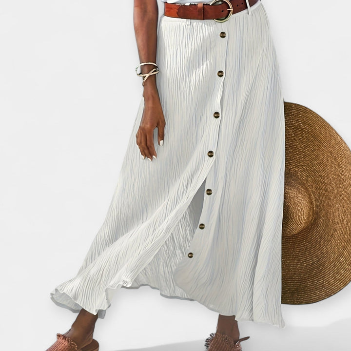 Ημιδιαφανής μίντι φούστα με σκίσιμο