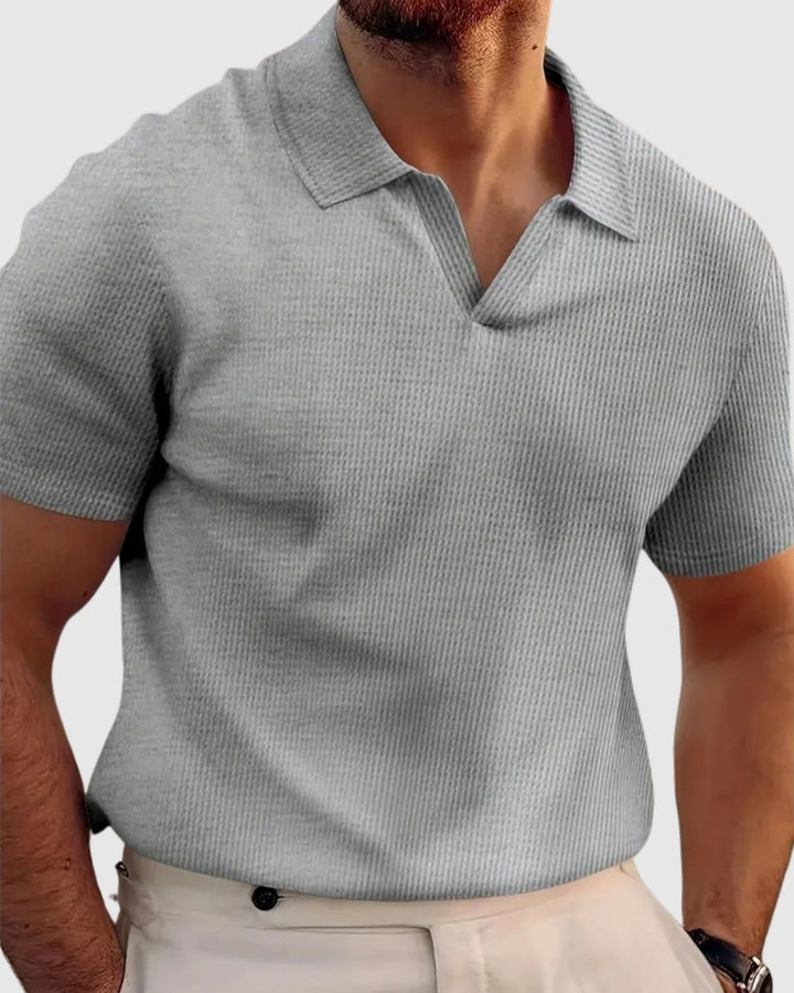 Λιμπουσέ – Ριμπάνα μπλούζα με V-λαιμόκοψη