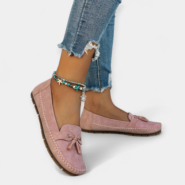 Μπαλαρίνες με κορδέλα σε στυλ