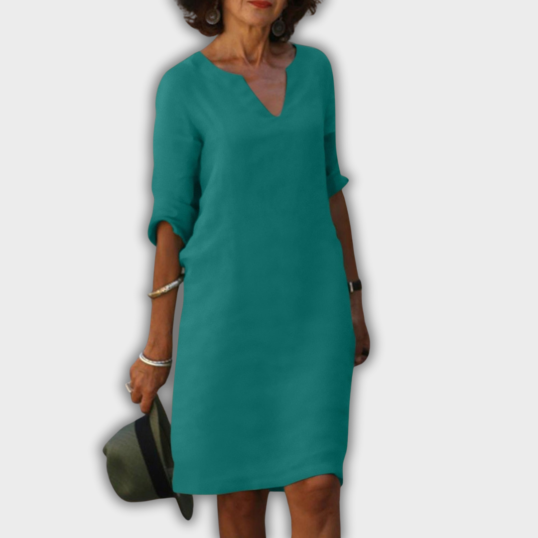 Lyns - φόρεμα με V-λαιμό