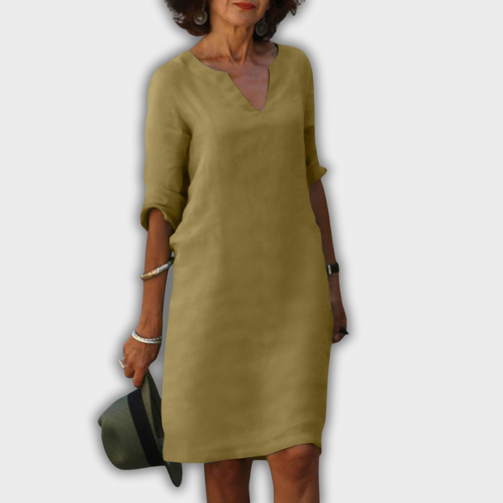 Lyns - φόρεμα με V-λαιμό