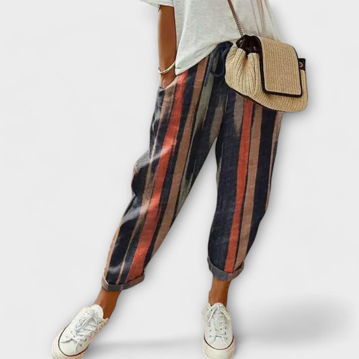 Burga - Άνετο παντελόνι από βαμβάκι και λινό