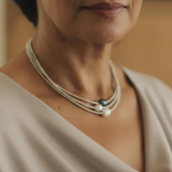 Φυσικό κολιέ με μαργαριτάρια