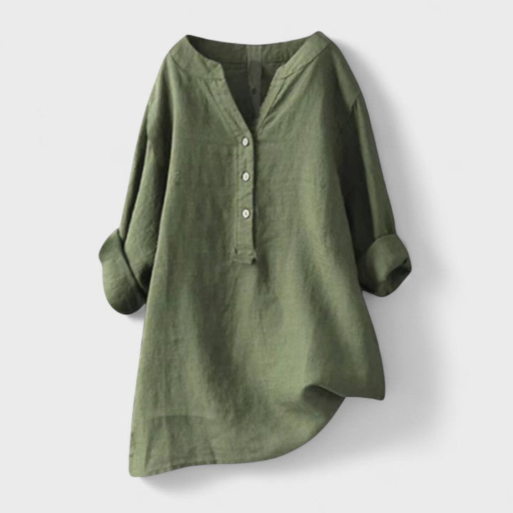 Φρέγια - Άνετη Μπλούζα με Κουμπιά