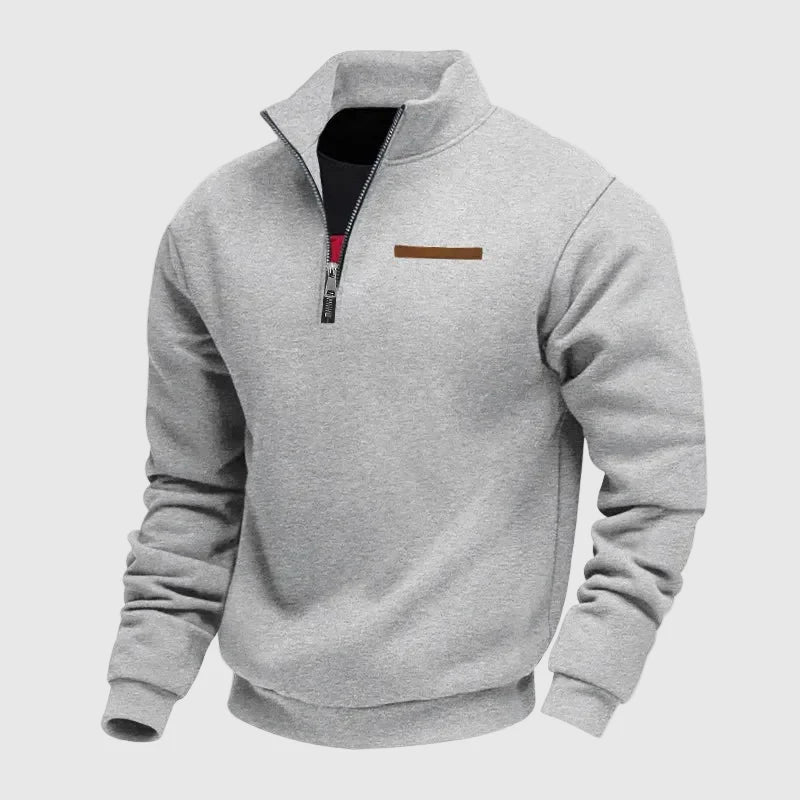 Σταύρος – Ζεστή Ανδρική Μπλούζα Φλις με Μισό Φερμουάρ