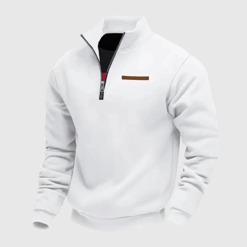 Σταύρος – Ζεστή Ανδρική Μπλούζα Φλις με Μισό Φερμουάρ