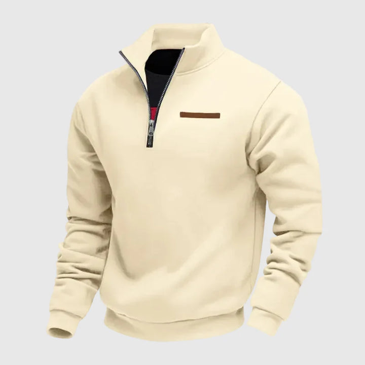 Σταύρος – Ζεστή Ανδρική Μπλούζα Φλις με Μισό Φερμουάρ
