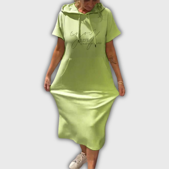 Saskia - Καθημερινό Φόρεμα με Κουκούλα