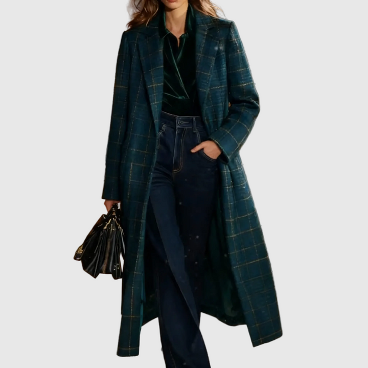 Κλάρα – Κλασικό Καρό Παλτό